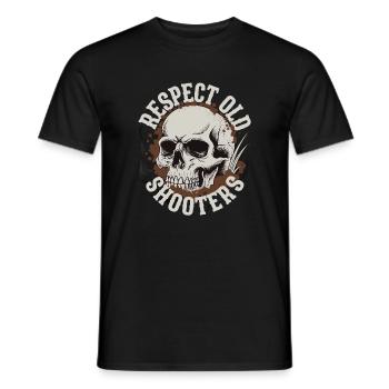 Respect Old Shooters Shooter IPSC Shirt - Männer T-Shirt - Schwarz - Vorne - AI Model Male 178 light (178cm)