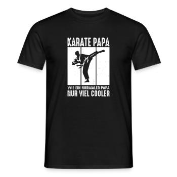 Karate Papa Wie Ein Normaler Papa Nur Viel Cooler - Männer T-Shirt - Schwarz - Vorne - AI Model Male 178 light (178cm)