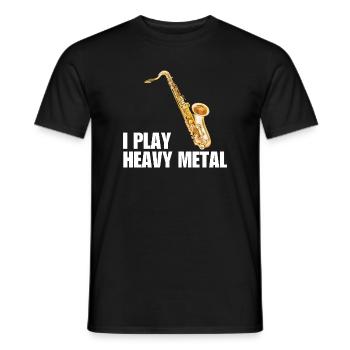 Saxophon, Saxophon, Musikliebhaber, Jazzlehrer, - Männer T-Shirt - Schwarz - Vorne - AI Model Male 178 light (178cm)