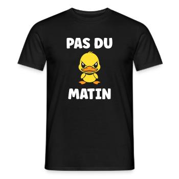 Morgenschritt: Wütende Gelbe Ente - Männer T-Shirt - Schwarz - Vorne - AI Model Male 178 light (178cm)