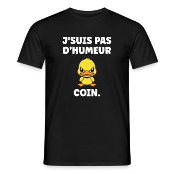 I'M NOT IN THE MOOD CORNER - Men's T-Shirt - black - Front - AI Model Male 178 light (178cm)