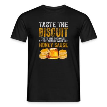 Probieren Sie den Keks mit Honigsauce - Männer T-Shirt - Schwarz - Vorne - AI Model Male 178 light (178cm)