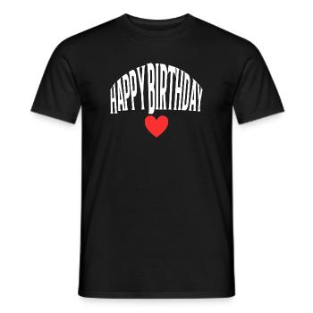 Happy Birthday - Männer T-Shirt - Schwarz - Vorne - AI Model Male 178 light (178cm)