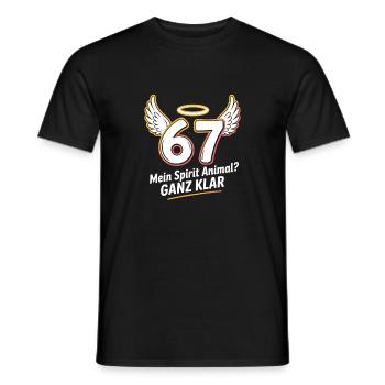 67 My Spirit Animal Clearly Birthday - Men's T-Shirt - black - Front - AI Model Male 178 light (178cm)