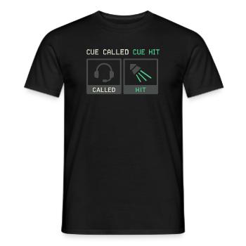 Équipe technique théâtrale Technicien de scène Son - T-shirt homme - noir - Devant - AI Model Male 178 light (178cm)