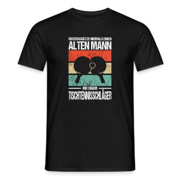 Table Tennis Players Gifts Table Tennis Outfits - Men's T-Shirt - black - Front - AI Model Male 178 light (178cm)