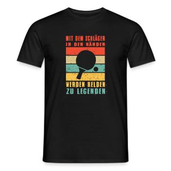 Table Tennis Players Gifts Table Tennis Outfits - Men's T-Shirt - black - Front - AI Model Male 178 light (178cm)