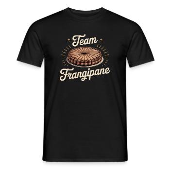 Logo du gâteau Team Frangipane - T-shirt homme - noir - Devant - AI Model Male 178 light (178cm)