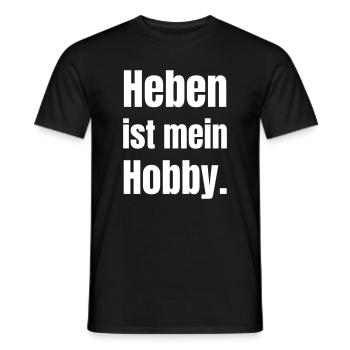 Heben Ist Mein Hobby - Männer T-Shirt - Schwarz - Vorne - AI Model Male 178 light (178cm)
