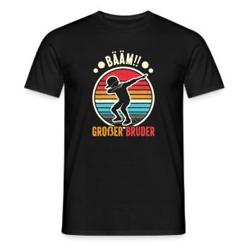 Bääm Big Brother Dab Funny Kids Siblings - Men's T-Shirt - black - Front - AI Model Male 178 light (178cm)