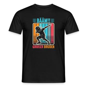 Bääm Big Brother Dab Funny Kids Siblings - Men's T-Shirt - black - Front - AI Model Male 178 light (178cm)