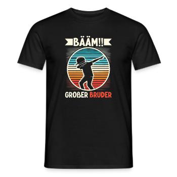 Bääm Big Brother Dab Funny Kids Siblings - Men's T-Shirt - black - Front - AI Model Male 178 light (178cm)