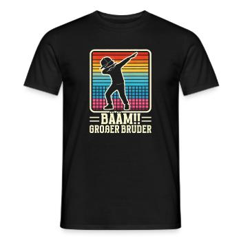 Bääm Big Brother Dab Funny Kids Siblings - Men's T-Shirt - black - Front - AI Model Male 178 light (178cm)