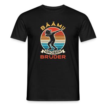 Bääm Big Brother Dab Funny Kids Siblings - Men's T-Shirt - black - Front - AI Model Male 178 light (178cm)