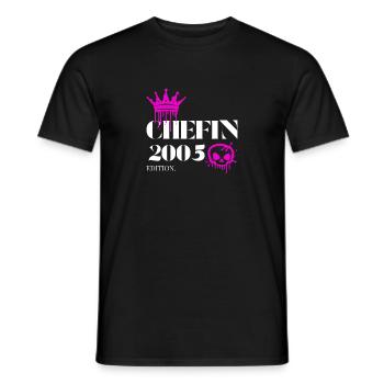 Chefin Edition 2005 20 Geburtstag Spruch - Männer T-Shirt - Schwarz - Vorne - AI Model Male 178 light (178cm)