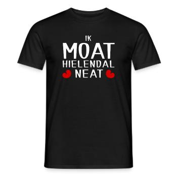 I Moat Hielendal Neat - Frisian proverb - Men's T-Shirt - black - Front - AI Model Male 178 light (178cm)