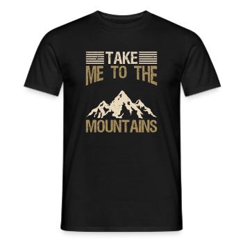 Vintage Take Me to the Mountains Adventure - Männer T-Shirt - Schwarz - Vorne - AI Model Male 178 light (178cm)