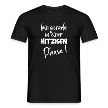 Hitzige Phase Hitzewallung Humor zu Wechseljahren - Männer T-Shirt - Schwarz - Vorne - AI Model Male 178 light (178cm)