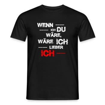 Si j’étais toi... Drôle de proverbe - T-shirt homme - noir - Devant - AI Model Male 178 light (178cm)