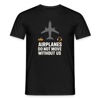 Nachtschichtrampe Des Bodenpersonals Am - Männer T-Shirt - Schwarz - Vorne - AI Model Male 178 light (178cm)