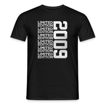 ÉDITION LIMITÉE 2009 17 ANS 17E ANNIVERSAIRE - T-shirt homme - noir - Devant - AI Model Male 178 light (178cm)
