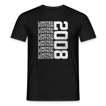 ÉDITION LIMITÉE 2008 18 ANS 18 ANS - T-shirt homme - noir - Devant - AI Model Male 178 light (178cm)