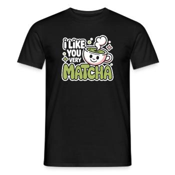 Thé matcha dit thé vert comme toi, très matcha - T-shirt homme - noir - Devant - AI Model Male 178 light (178cm)