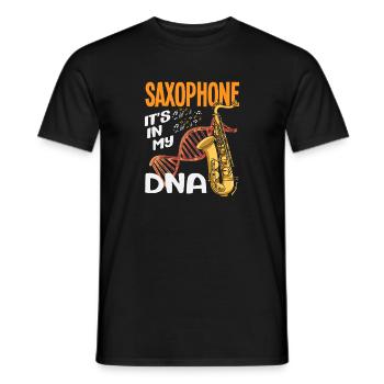 Saxophone dans mon ADN Hobby Saxophoniste Saxophone - T-shirt homme - noir - Devant - AI Model Male 178 light (178cm)