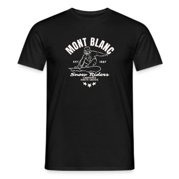 Mont Blanc Snow Riders Vintage - Men's T-Shirt - black - Front - AI Model Male 178 light (178cm)