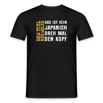 Allez chercher de la bière, amis buveurs de bière drôles, - T-shirt homme - noir - Devant - AI Model Male 178 light (178cm)