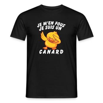 Ist mir egal, ich bin eine Ente - Männer T-Shirt - Schwarz - Vorne - AI Model Male 178 light (178cm)
