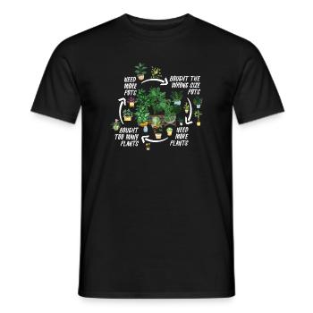 Cadeaux pour les jardins et les amoureux des plantes - T-shirt homme - noir - Devant - AI Model Male 178 light (178cm)