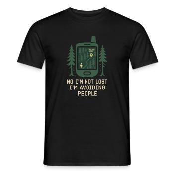 Sentier d’autonomisation des randonneurs solo pour femmes - T-shirt homme - noir - Devant - AI Model Male 178 light (178cm)