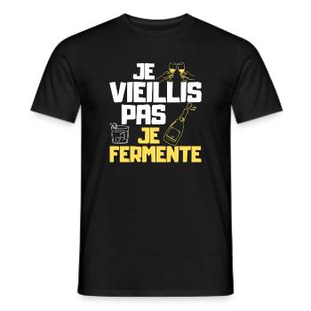 Ich alter nicht fermentiertes Bier lustiges Geschenk - Männer T-Shirt - Schwarz - Vorne - AI Model Male 178 light (178cm)