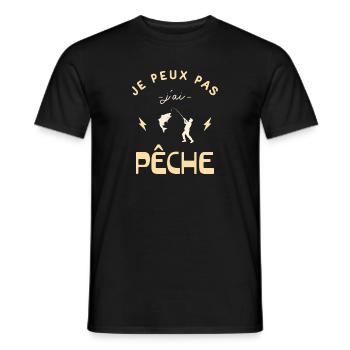 I can't I fished fisherman humor - Männer T-Shirt - Schwarz - Vorne - AI Model Male 178 light (178cm)