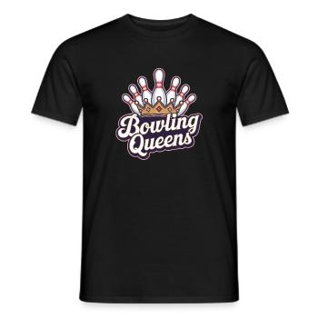 Bowling Queens Krone Kegeln Team Damen Liga - Männer T-Shirt - Schwarz - Vorne - AI Model Male 178 light (178cm)