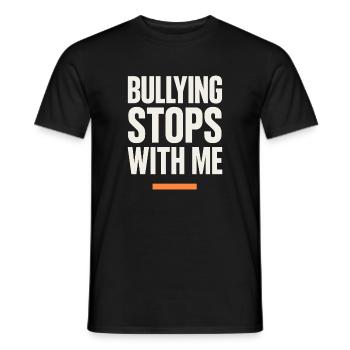 Anti-mobbing-freundlichkeit, Stehen Sie - Männer T-Shirt - Schwarz - Vorne - AI Model Male 178 light (178cm)