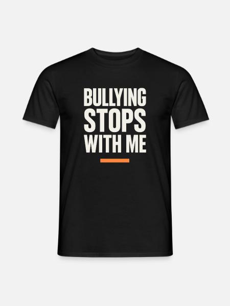 Anti-mobbing-freundlichkeit, Stehen Sie - Männer T-Shirt - Schwarz