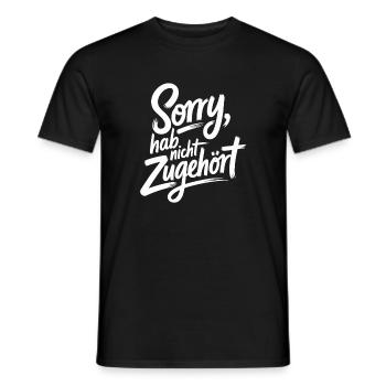 Sorry Hab Nicht Zugehört Abgelenkt Anti Social - Männer T-Shirt - Schwarz - Vorne - AI Model Male 178 light (178cm)
