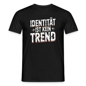 Identity Is Not A Trend Statement Pride - Men's T-Shirt - black - Front - AI Model Male 178 light (178cm)