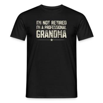 Professionelle Oma - Männer T-Shirt - Schwarz - Vorne - AI Model Male 178 light (178cm)