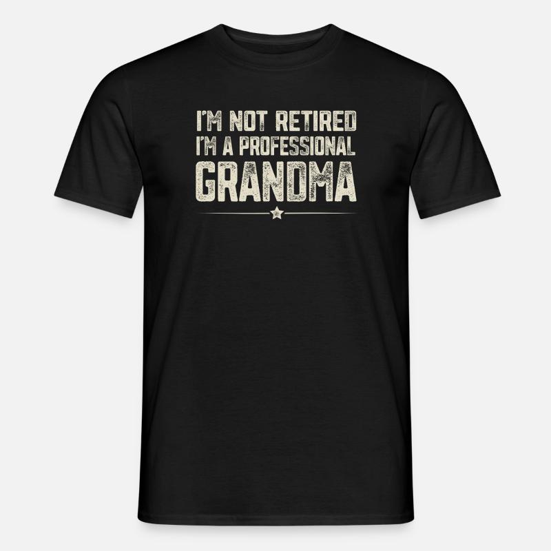 Professionelle Oma - Männer T-Shirt - Schwarz