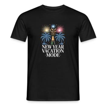Mode vacances du Nouvel An - T-shirt homme - noir - Devant - AI Model Male 178 light (178cm)