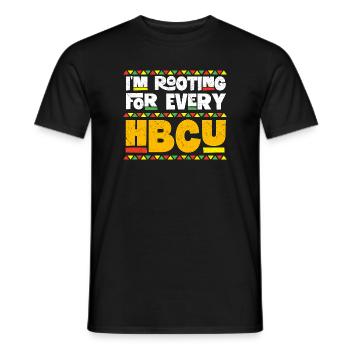 I'm Rooting For Every HBCU – Black Pride - Men's T-Shirt - black - Front - AI Model Male 178 light (178cm)