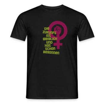 Die Zukunft ist weiblich - Männer T-Shirt - Schwarz - Vorne - AI Model Male 178 light (178cm)