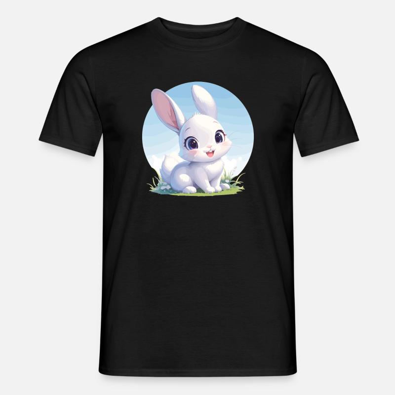 Hasen Hase - Männer T-Shirt - Schwarz