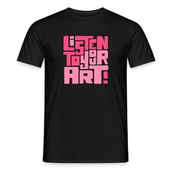 Hör dir deine Kunst an - Männer T-Shirt - Schwarz - Vorne - AI Model Male 178 light (178cm)