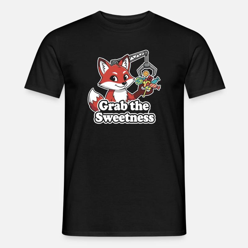 Fox reaches for sweets - Men's T-Shirt - black