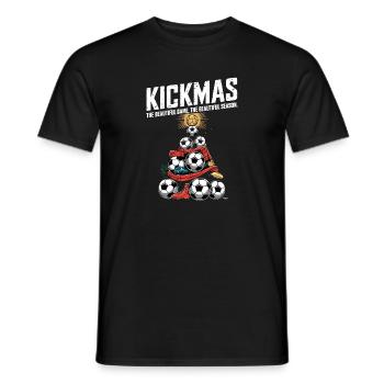 Kickmas The Beautiful Game The Beautiful Season - Men's T-Shirt - black - Front - AI Model Male 178 light (178cm)