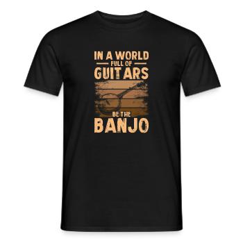 Soyez le joueur de banjo country bluegrass - T-shirt homme - noir - Devant - AI Model Male 178 light (178cm)